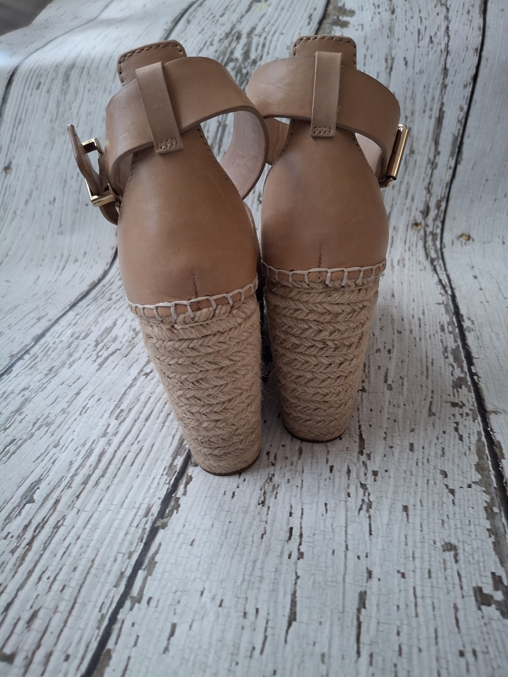 Gianni Bini Womens Tan Espadrille Wedge Sandals with Ankle Strap - Picture 5 of 5